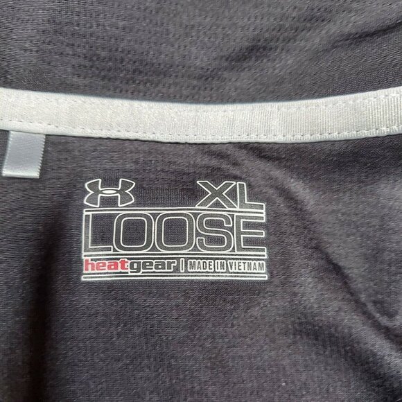 Under Armour Tops - Under Armour Womena Heatgear Black Loose Fit Shirt Size XL Half Zip Long Sleeve